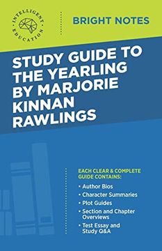 portada Study Guide to the Yearling by Marjorie Kinnan Rawlings (Bright Notes) 
