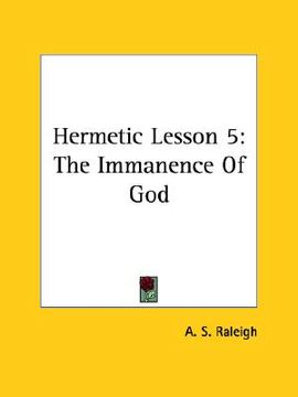 portada hermetic lesson 5: the immanence of god (en Inglés)