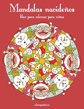 portada Mandalas navideños libro para colorear para niños