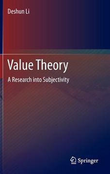 portada value theory: a research into subjectivity (en Inglés)