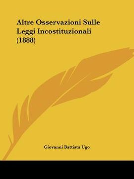 portada altre osservazioni sulle leggi incostituzionali (1888) (en Inglés)