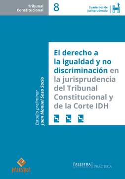 portada El derecho a la igualdad y no discriminación en la jurisprudencia del Tribunal Constitucional y de la Corte Interamericana de Derechos Humanos (in Spanish)