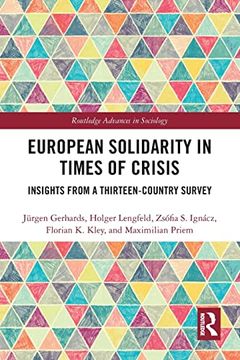 portada European Solidarity in Times of Crisis (Routledge Advances in Sociology) (en Inglés)