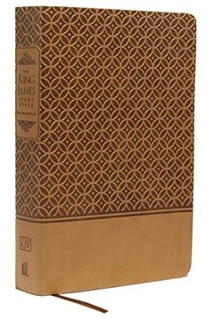 portada Kjv Study Bible, Large Print, Leathersoft, Tan, Thumb Indexed, red Letter: Second Edition (Signature) 