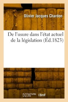 portada De l'usure dans l'état actuel de la législation (in French)