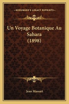 portada Un Voyage Botanique Au Sahara (1898) (in French)