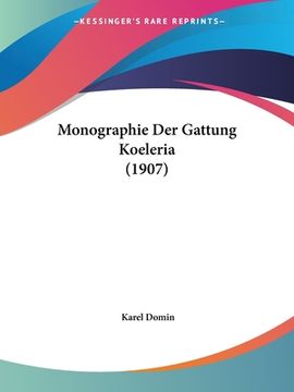 portada Monographie Der Gattung Koeleria (1907) (en Alemán)