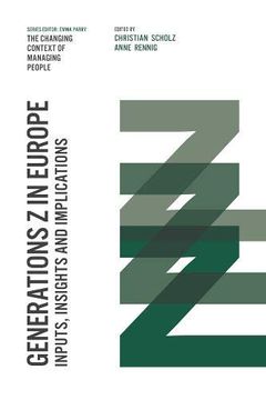 portada Generations z in Europe: Inputs, Insights and Implications (Changing Context of Managing People) 