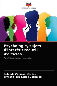 portada Psychologie, sujets d'intérêt: recueil d'articles (in French)
