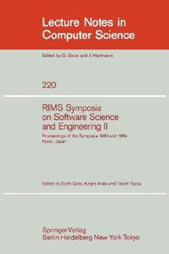 portada rims symposium on software science and engineering ii (in English)