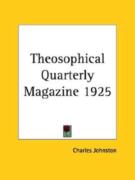 portada theosophical quarterly magazine 1925 (en Inglés)