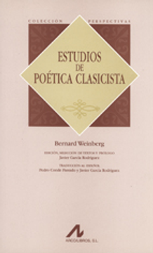 portada Estudios de Poética Clasicista (in Spanish)