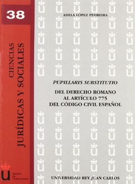 portada Pupillaris Substitutio (Colección Ciencias Jurídicas y Sociales de la URJC)