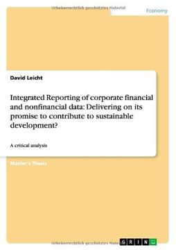 portada Integrated Reporting of corporate financial and nonfinancial data: Delivering on its promise to contribute to sustainable development?
