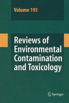 portada reviews of environmental contamination and toxicology 193 (en Inglés)