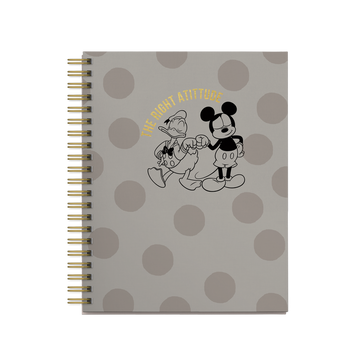 portada Cuaderno a4 Tapa Dura  Disney Mickey y Donald Gris