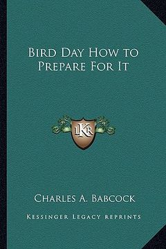portada bird day how to prepare for it (en Inglés)