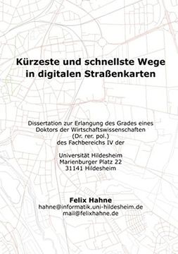 portada Kürzeste und schnellste Wege in digitalen Straßenkarten (German Edition)