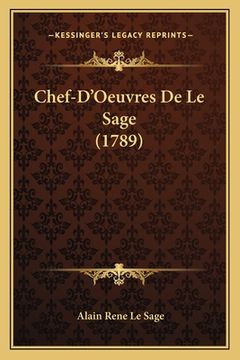 portada Chef-D'Oeuvres De Le Sage (1789) (en Francés)