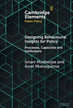 portada Designing Behavioural Insights for Policy: Processes, Capacities & Institutions (Elements in Public Policy) (en Inglés)