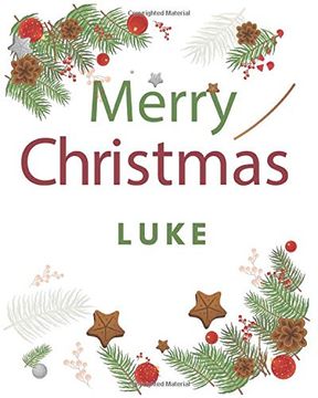 portada Merry Christmas Luke: Merry Christmas Year Planner Goal Journal Gift for Luke 