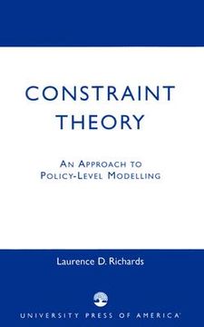 portada constraint theory: an approach to policy-level modelling (en Inglés)