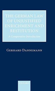 portada The German law of Unjustified Enrichment and Restitution: A Comparative Introduction (en Inglés)