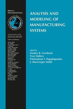 portada Analysis and Modeling of Manufacturing Systems (en Inglés)