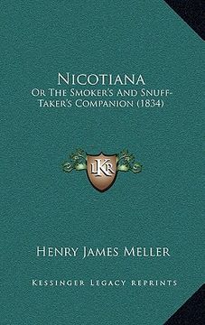 portada nicotiana: or the smoker's and snuff-taker's companion (1834) (en Inglés)