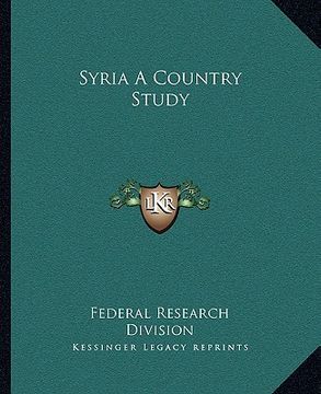 portada syria a country study (en Inglés)
