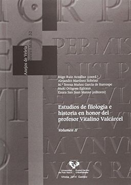 portada Estudios de filología e historia en honor del profesor Vitalino Valcárcel (2 Vol