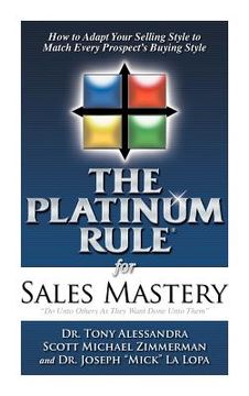 portada the platinum rule for sales mastery hardback book (en Inglés)