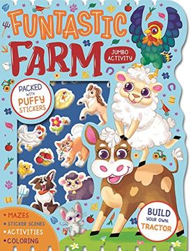 portada Funtastic Farm Jumbo Activity Book: Packed with Puffy Stickers, Activities, Coloring, and More! (en Inglés)