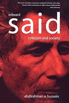 portada Edward Said: Criticism and Society (en Inglés)