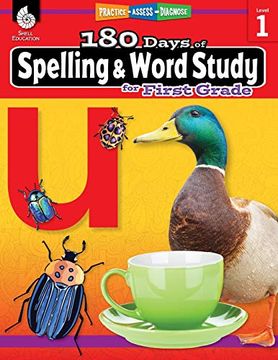 portada 180 Days of Spelling and Word Study for First Grade: Practice, Assess, Diagnose (180 Days of Practice) (en Inglés)
