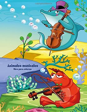 portada Animales Musicales Libro Para Colorear 1 (in Spanish)