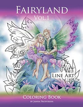 portada Fairyland Vol.1: Line Art Coloring Book (en Inglés)