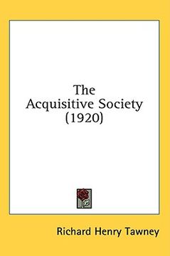 portada the acquisitive society (1920) (in English)
