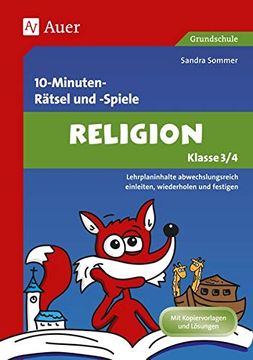 portada Spielerischer Lernspaß Religion 3. /4. Klasse: Mit Rätseln und Spielen Lehrplaninhalte Einleiten, mit Kopiervorlagen und Lösungsteil (en Alemán)