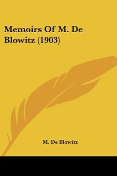 portada memoirs of m. de blowitz (1903)