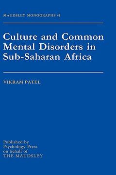 portada culture and common mental disorders in sub-saharan africa (en Inglés)