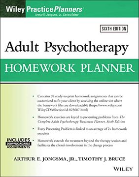 portada Adult Psychotherapy Homework Planner (Practiceplanners) (en Inglés)