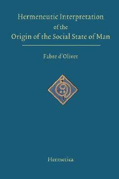 portada hermeneutic interpretation of the origin of the social state of man (en Inglés)