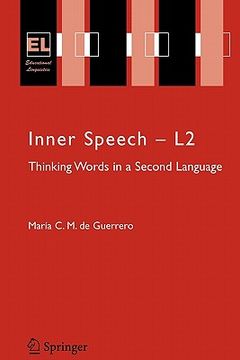 portada inner speech - l2: thinking words in a second language (en Inglés)