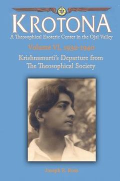 portada krishnamurti's departure from the theosophical society (en Inglés)