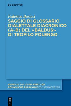 portada Saggio di glossario dialettale diacronico (A-B) del Baldus di Teofilo Folengo (en Italiano)