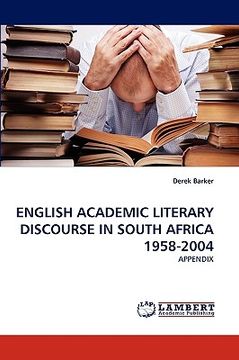 portada english academic literary discourse in south africa 1958-2004 (in English)