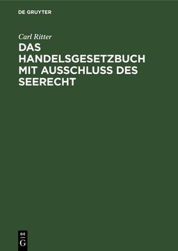portada Das Handelsgesetzbuch mit Ausschluß des Seerecht (en Alemán)