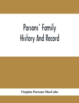 portada Parsons' Family History And Record (in English)