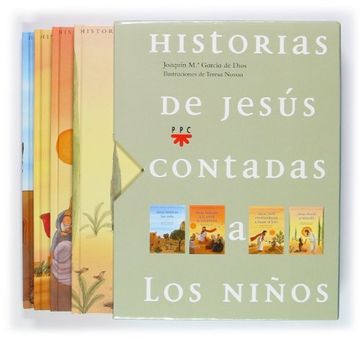 portada HISTORIAS DE JESUS CONTADAS A LOS NIÑOS. 4 Volúmenes (obra completa en estuche grande: 28 x 22) (in Spanish)
